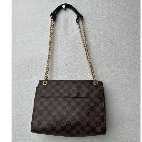 Louis Vuitton Damier Ebene Vavin PM Shoulder Bag – Black Leather & Brown Canvas - Picture 3 of 16
